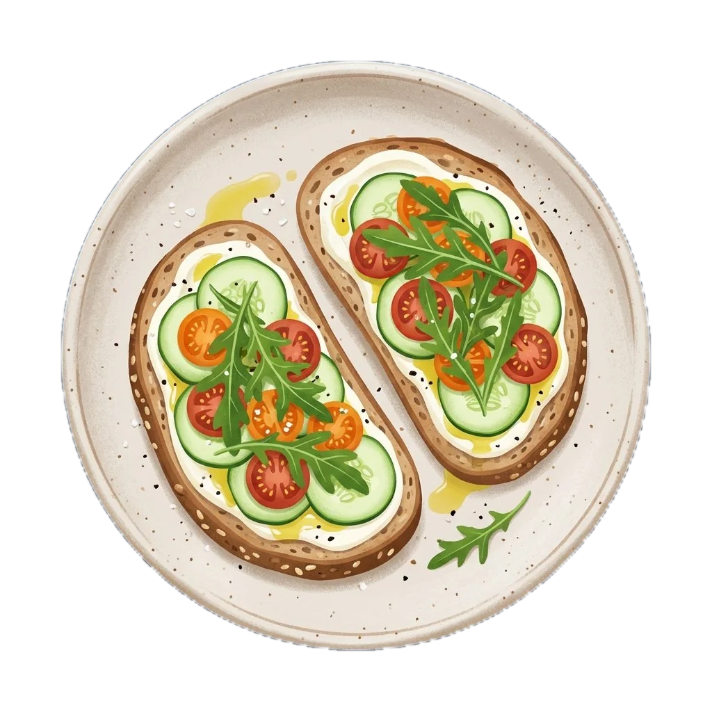 Labneh Veggie Open Toast