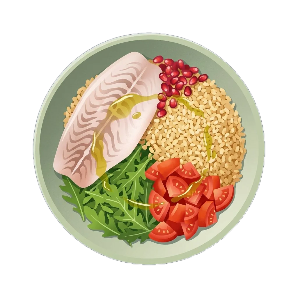 Sea Bass Bulgur Bowl