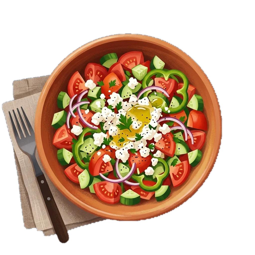 Shepherd's Salad with Lor Cheese