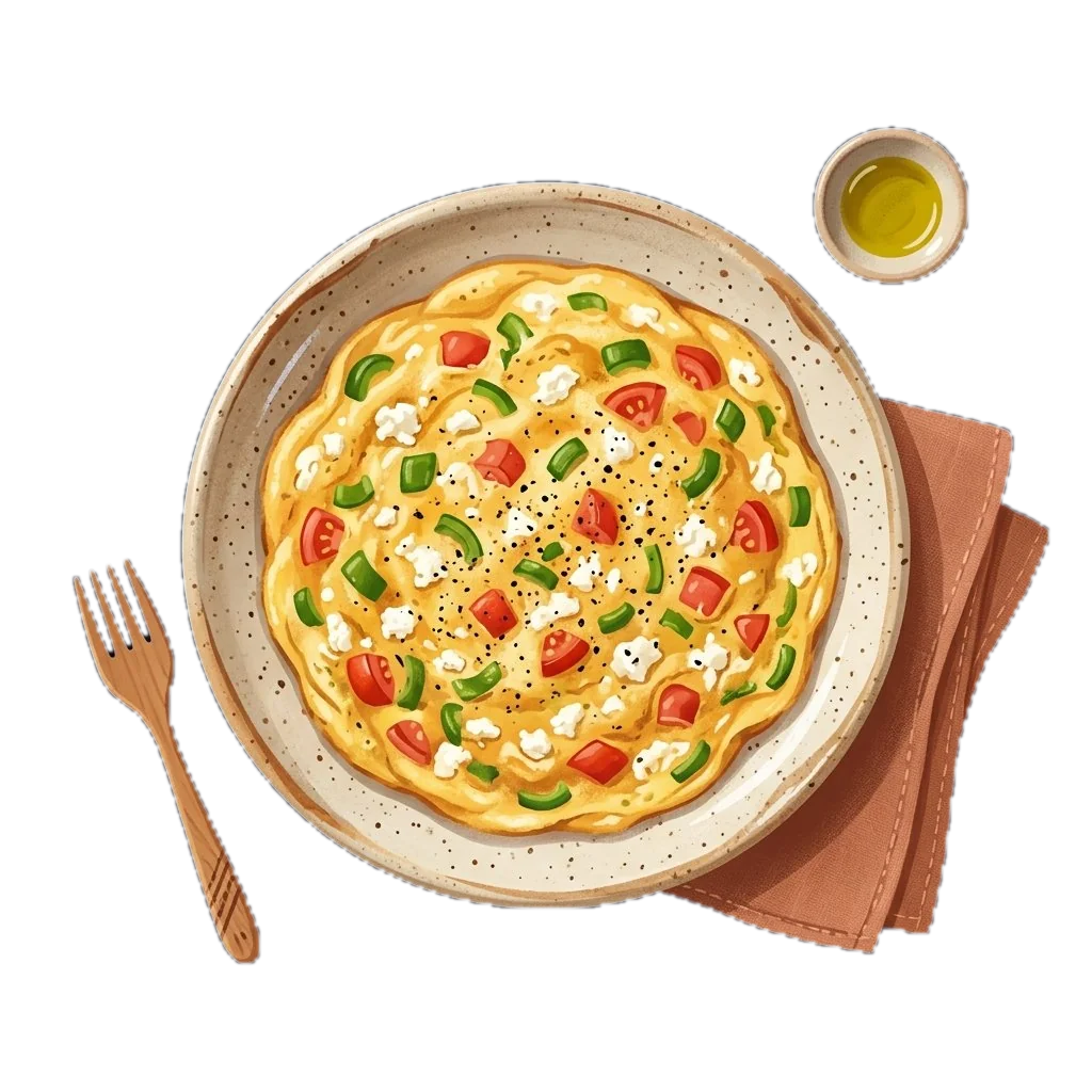 Vegetable Omelet with Lor Cheese