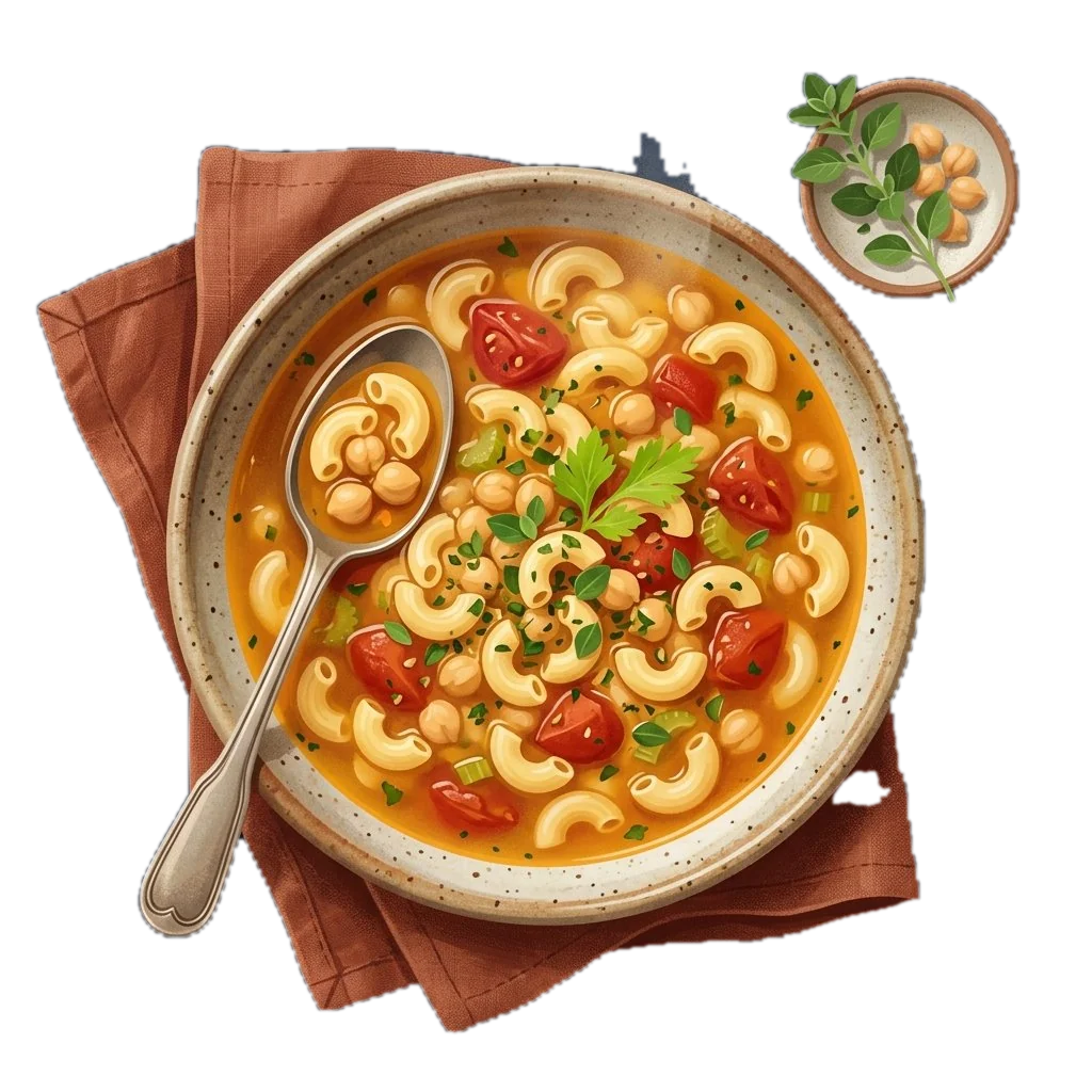Macaroni Chickpea Soup