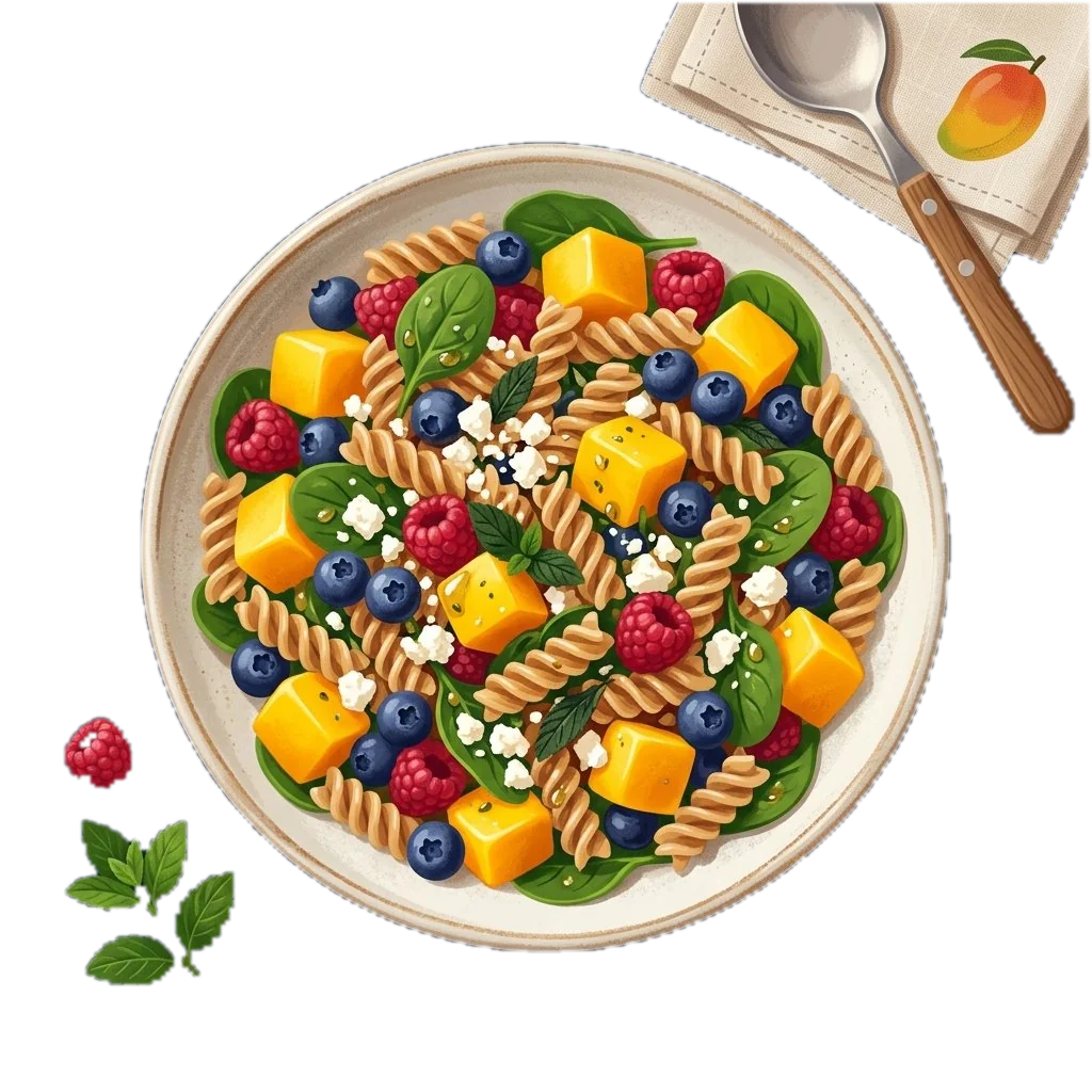 Mango Berry Rotini Salad