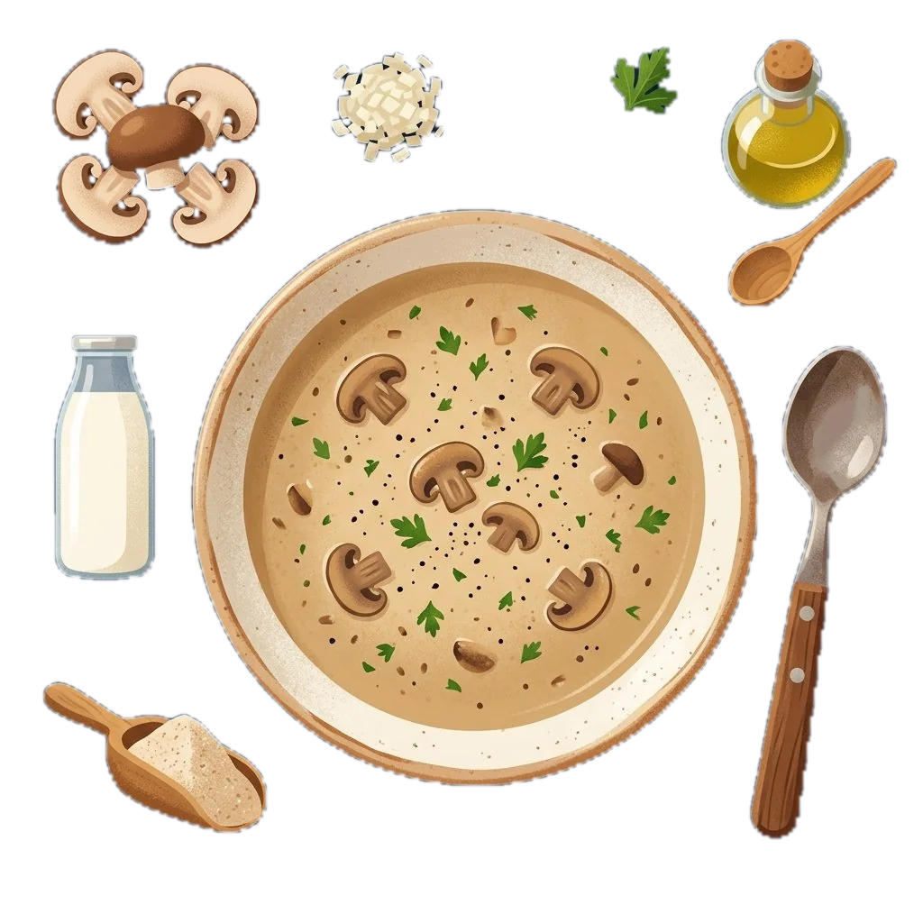 Creamy Mushroom Soup (Light)