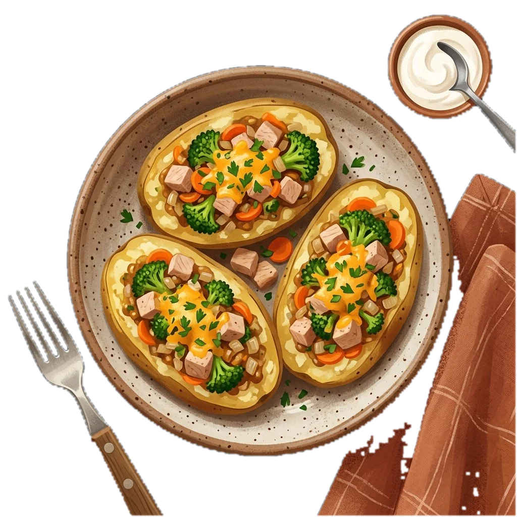 Meaty Stuffed Potatoes