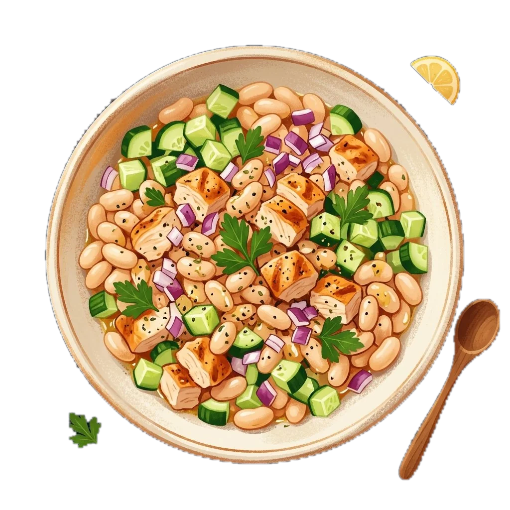 Mediterranean Chicken and White Bean Salad