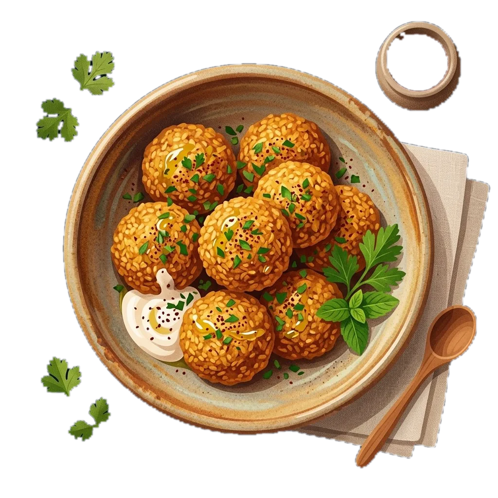 Baked Lentil Bulgur Balls (Kibbeh Style)