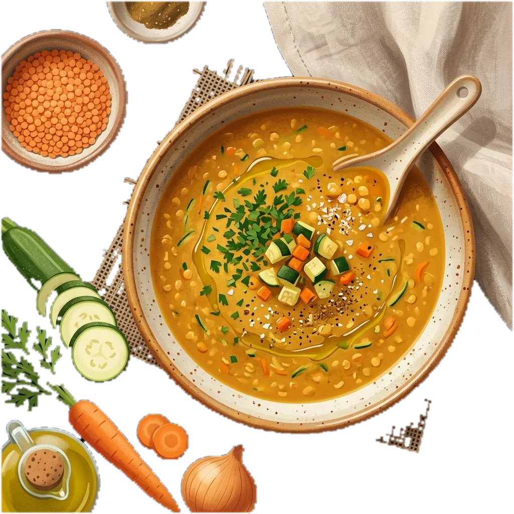 Red Lentil & Zucchini Soup