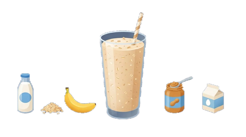 Banana Egg-White Oat Mass Shake