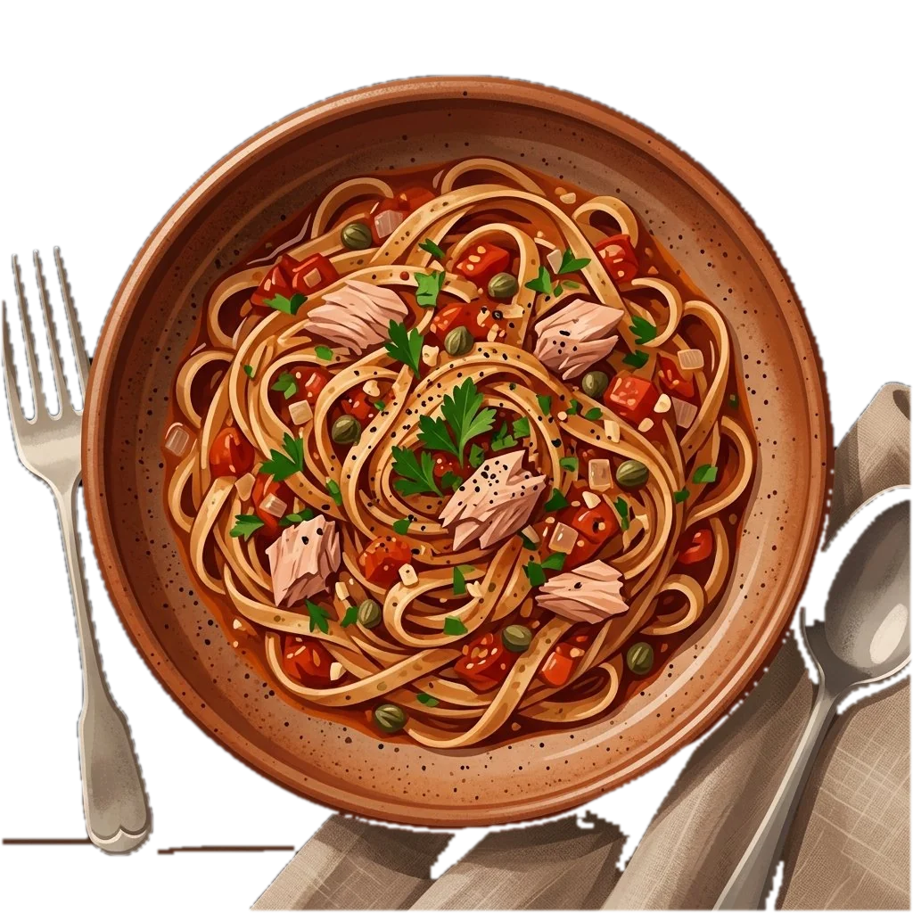 Neapolitan Tuna Fettuccine