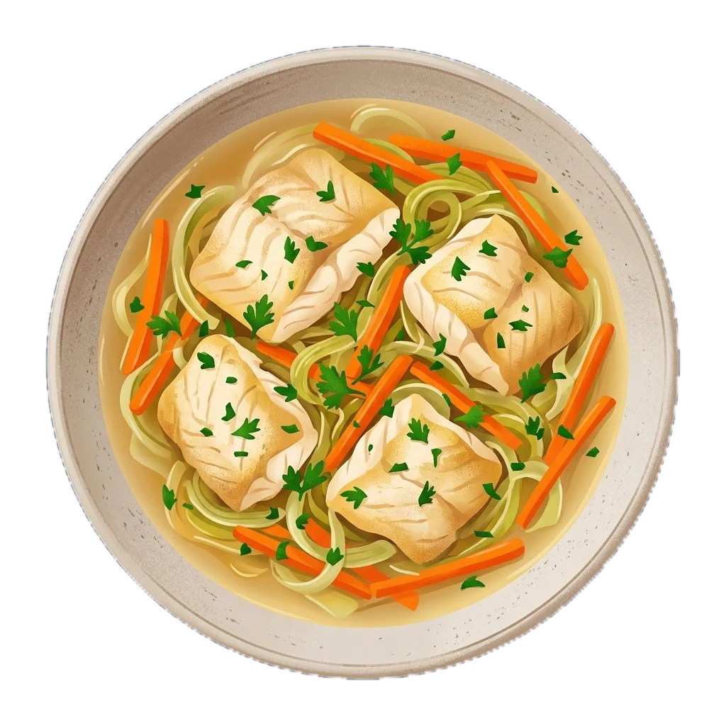 Braised Cod with Leeks and Carrots