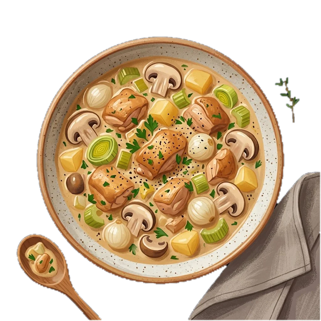 Chicken and Mushroom Fricassee