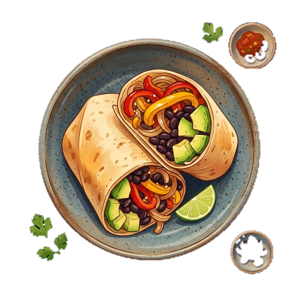 Maria's Veggie Wrap (Burrito Vegetariano de María)