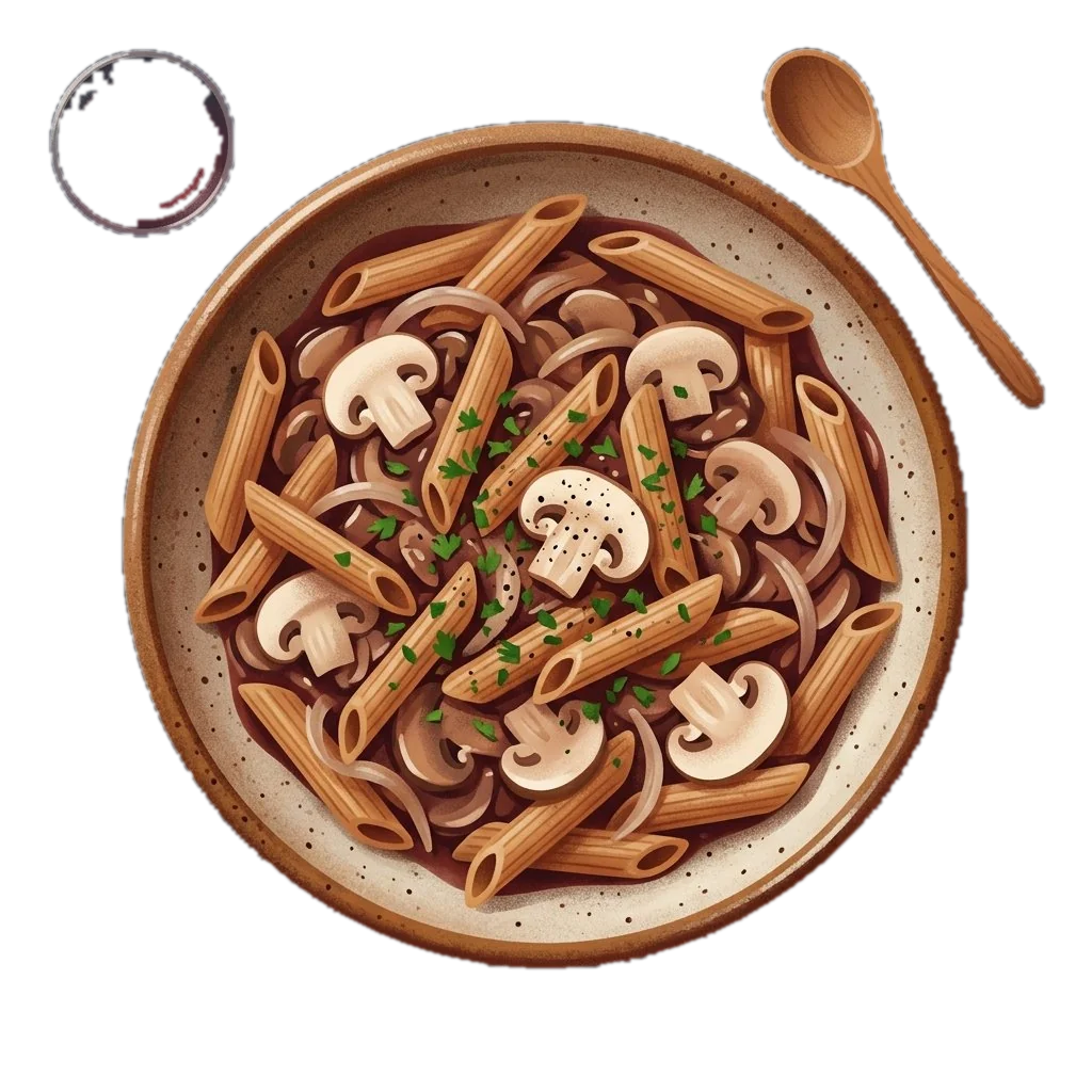 Mushroom and Red Wine Penne
