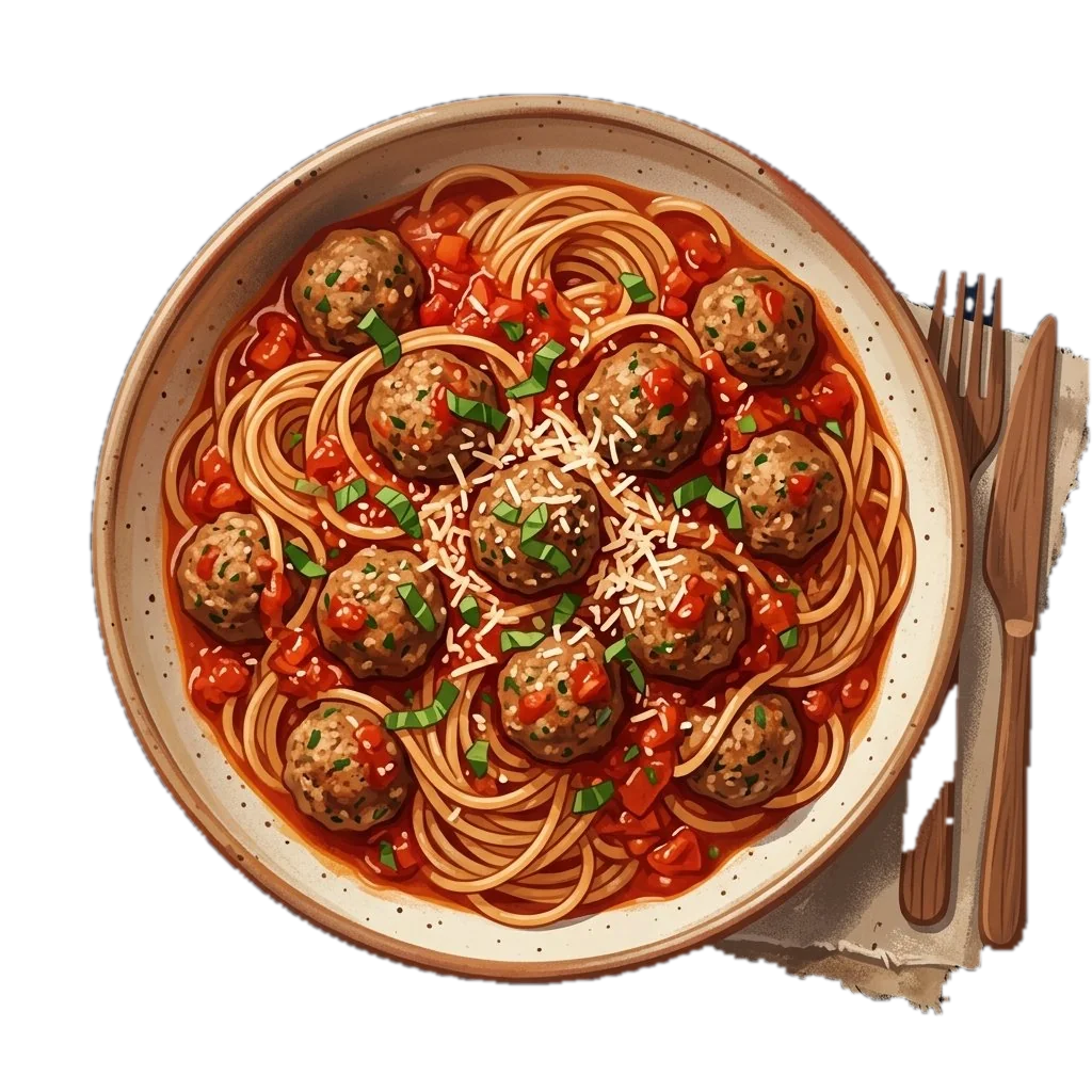 Turkey and Beef Meatballs with Whole-Wheat Spaghetti