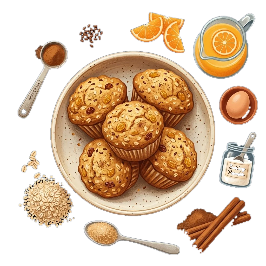 Healthy Oat Bran Muffins
