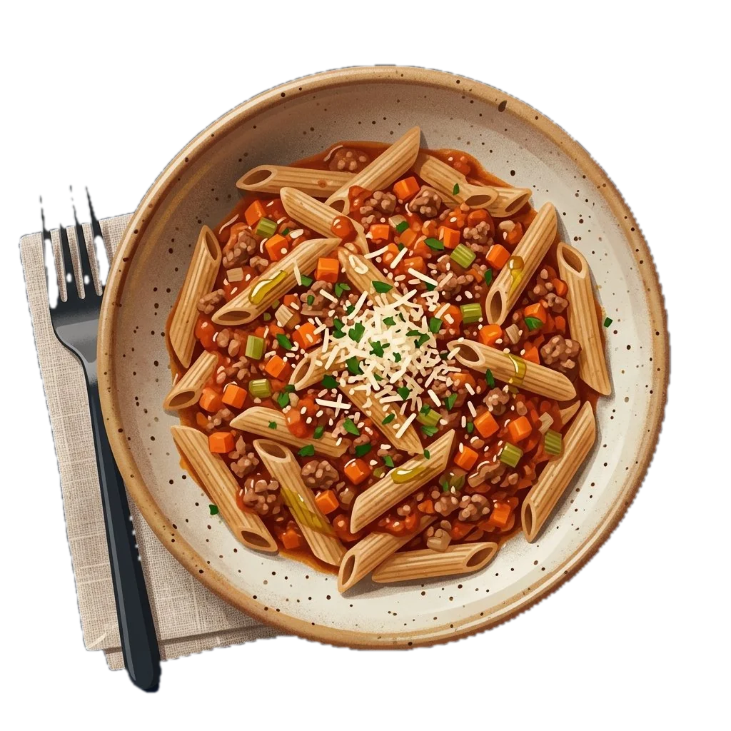 Hearty Whole Wheat Pasta Bolognese