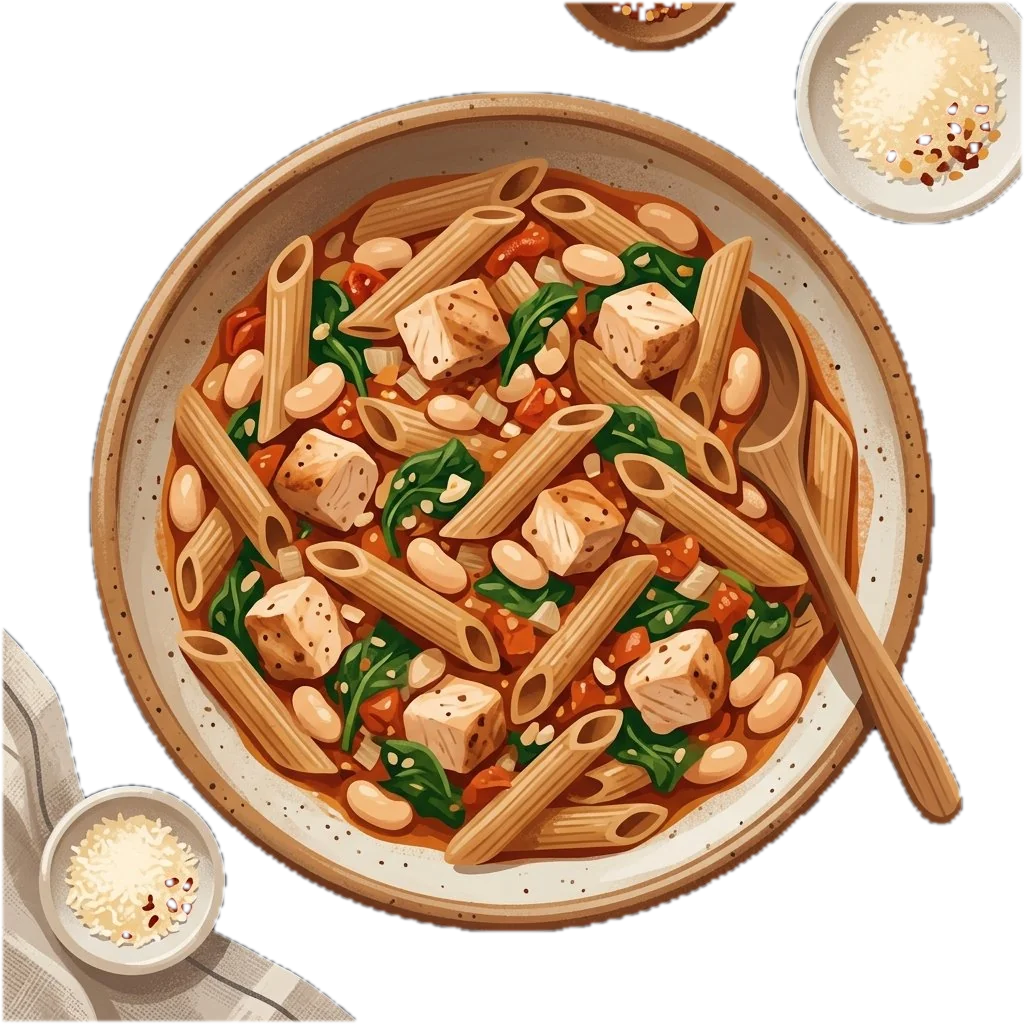 Tuscan-Style Chicken and Bean Pasta