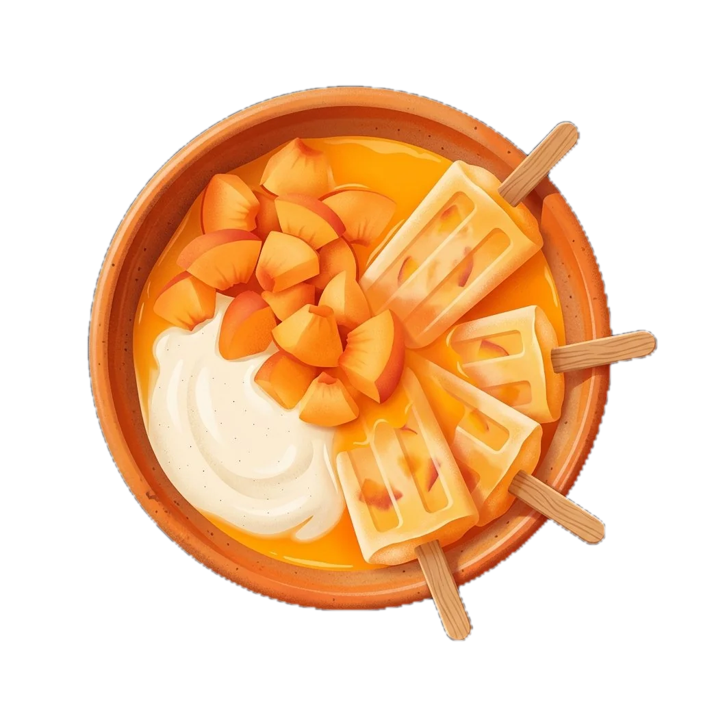 Creamy Peach Popsicles