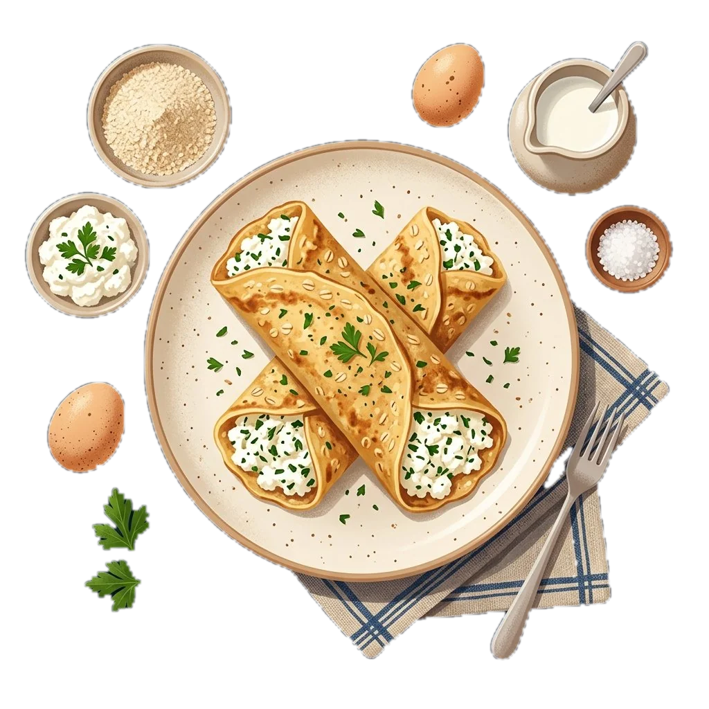 Oat Crepe with Lor Cheese
