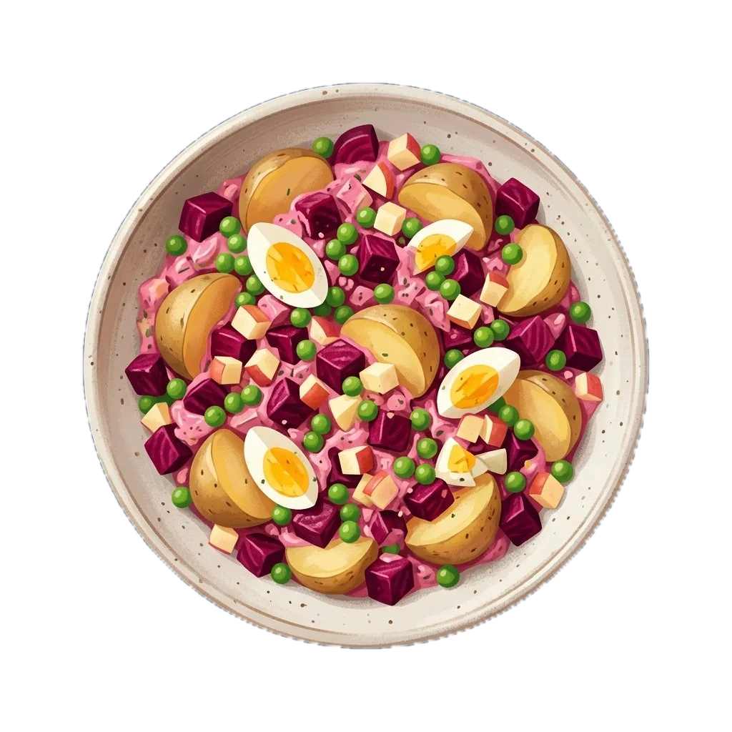 Vibrant Pink Potato and Beet Salad