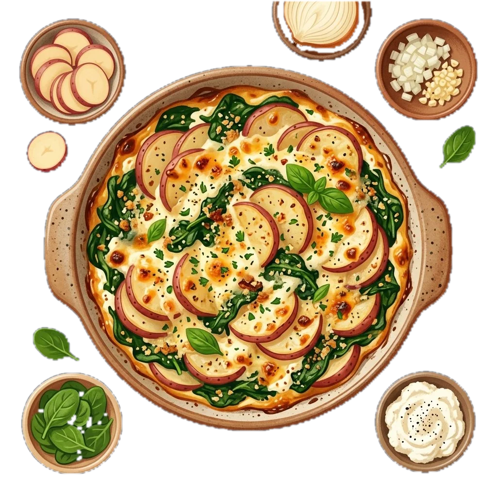 Potato and Spinach Lasagna