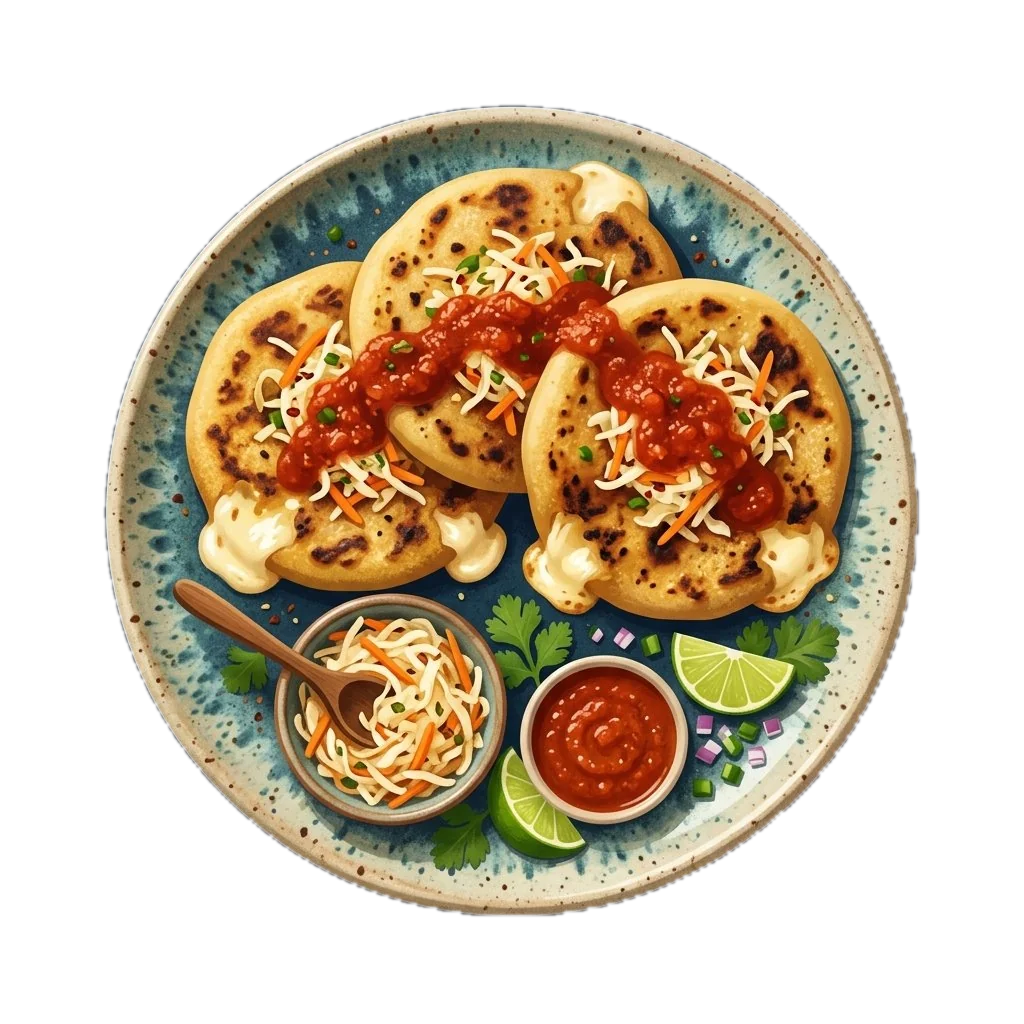 Chicken and Cheese Pupusas