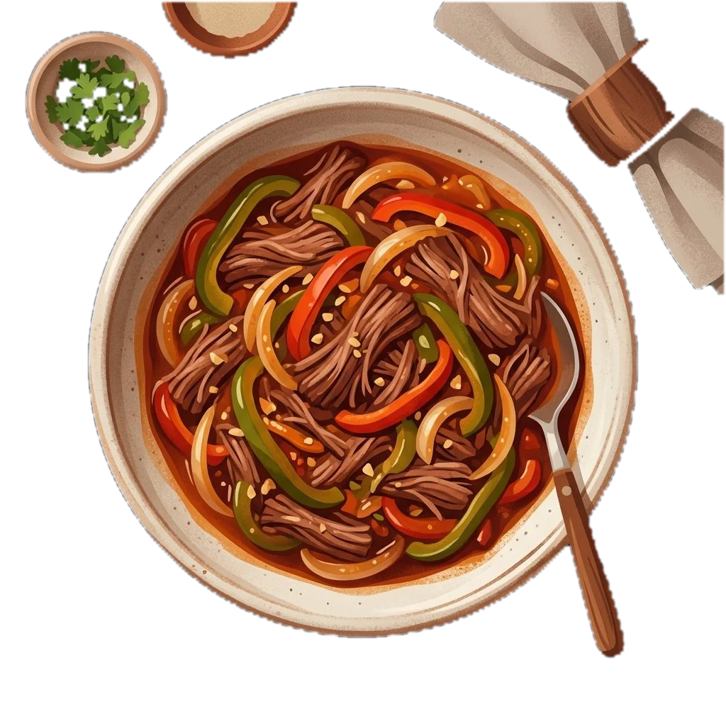 Cuban Shredded Beef with Peppers (Ropa Vieja)