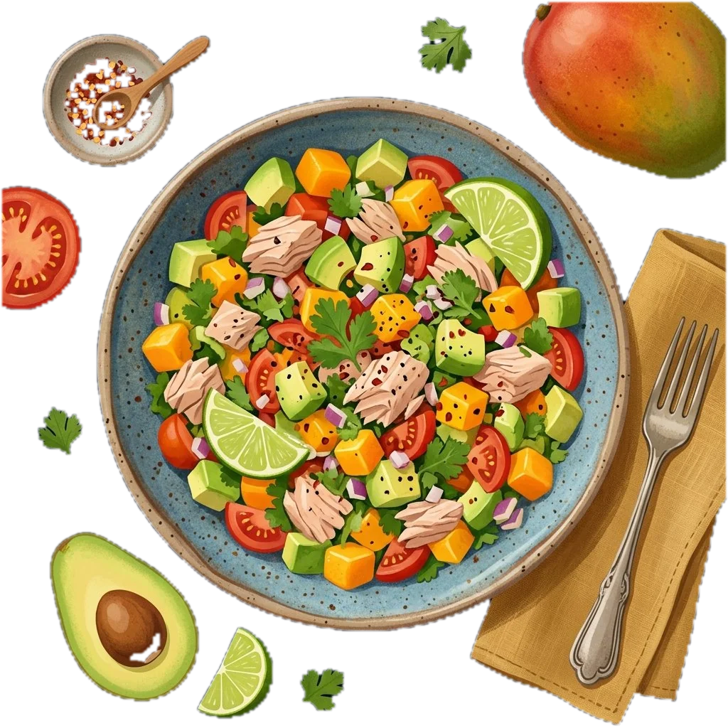 Avocado and Mango Tuna Salad