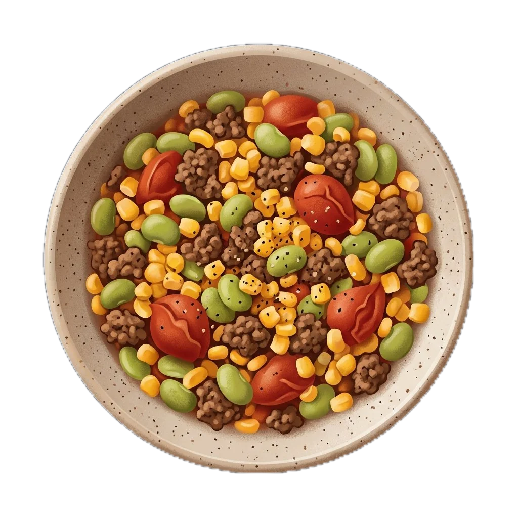 Savory and Spicy Beef Succotash
