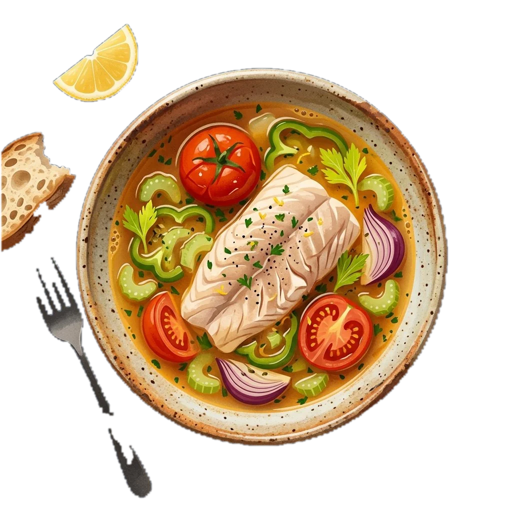 Steamed Sea Bass with Vegetables