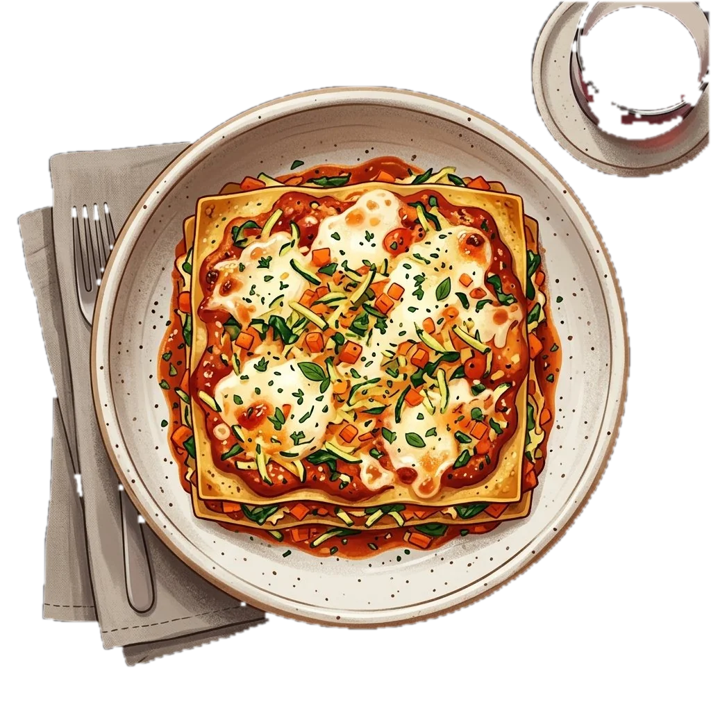 Veggie Whole-Wheat Lasagna (Light)