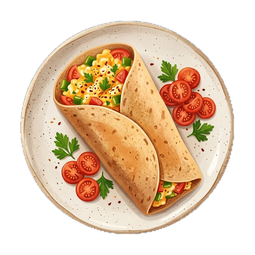 Veggie Egg Wrap (Whole Wheat)
