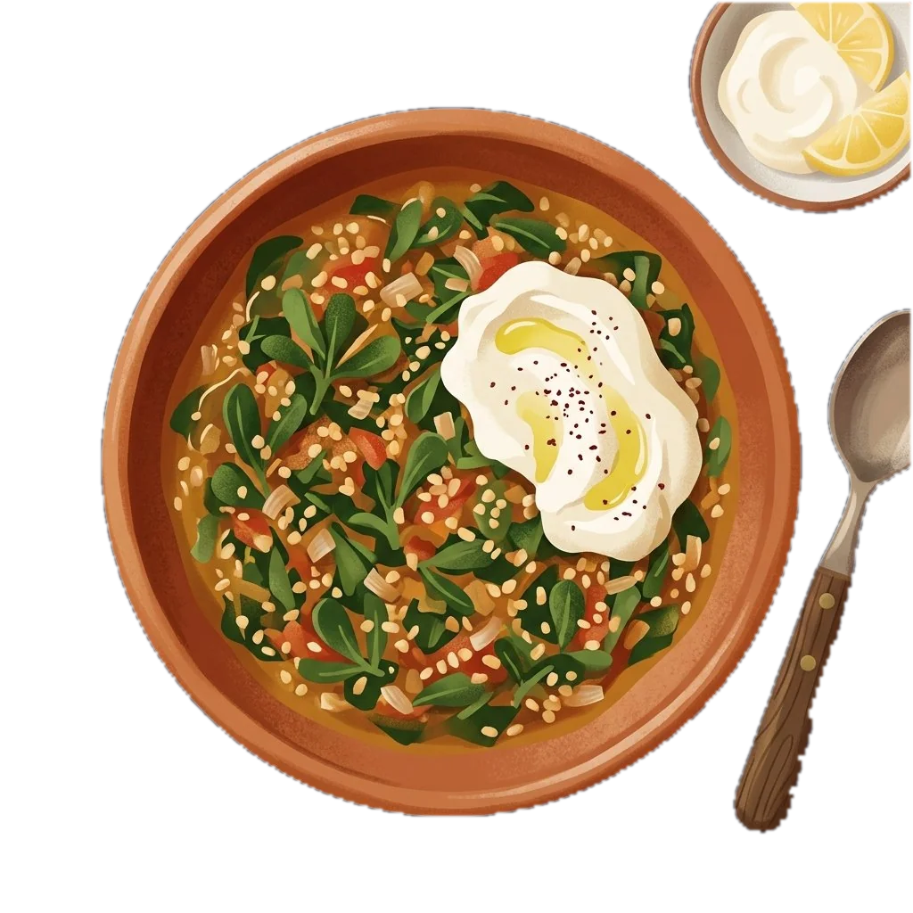 Purslane Stew with Yogurt