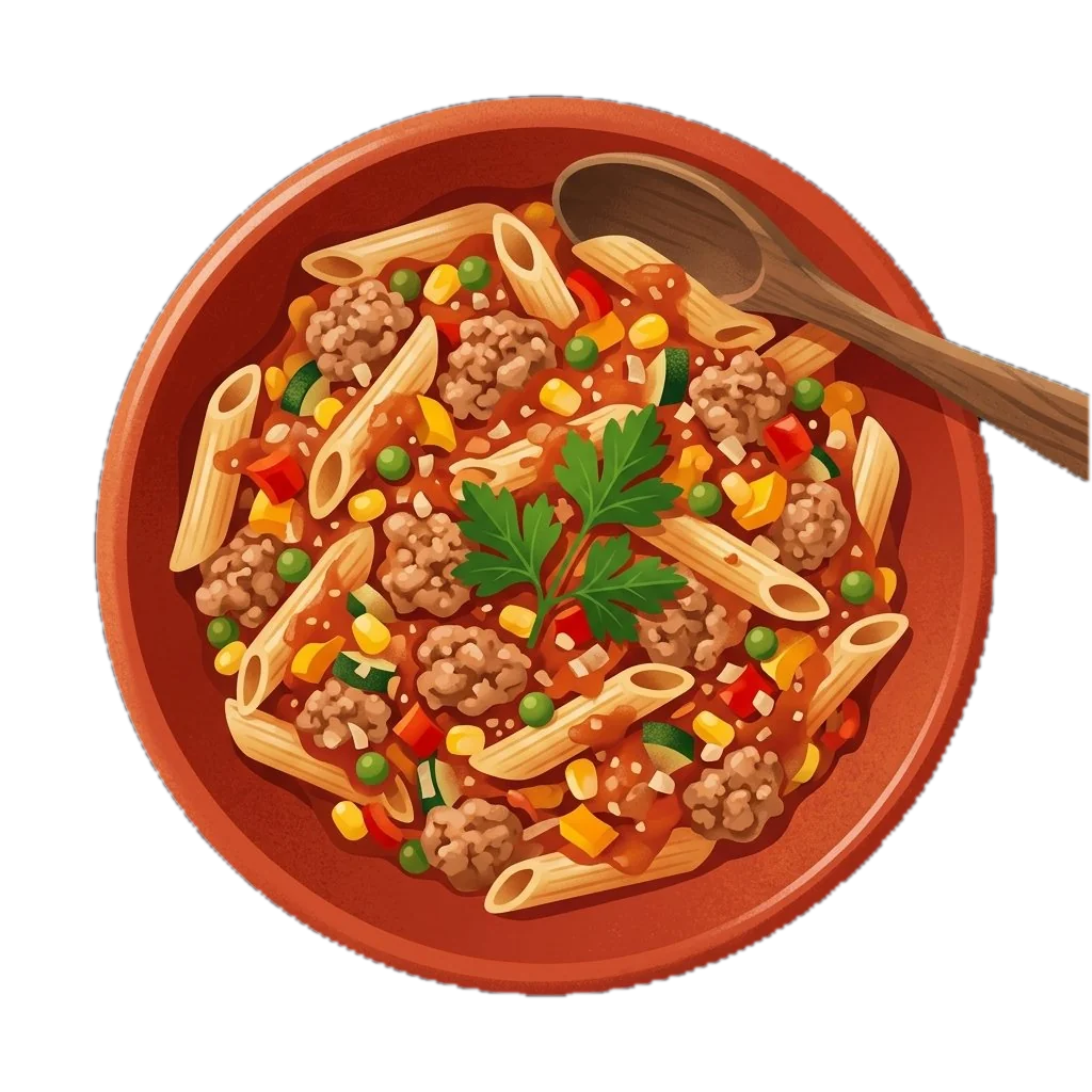 One-Skillet Turkey and Veggie Pasta
