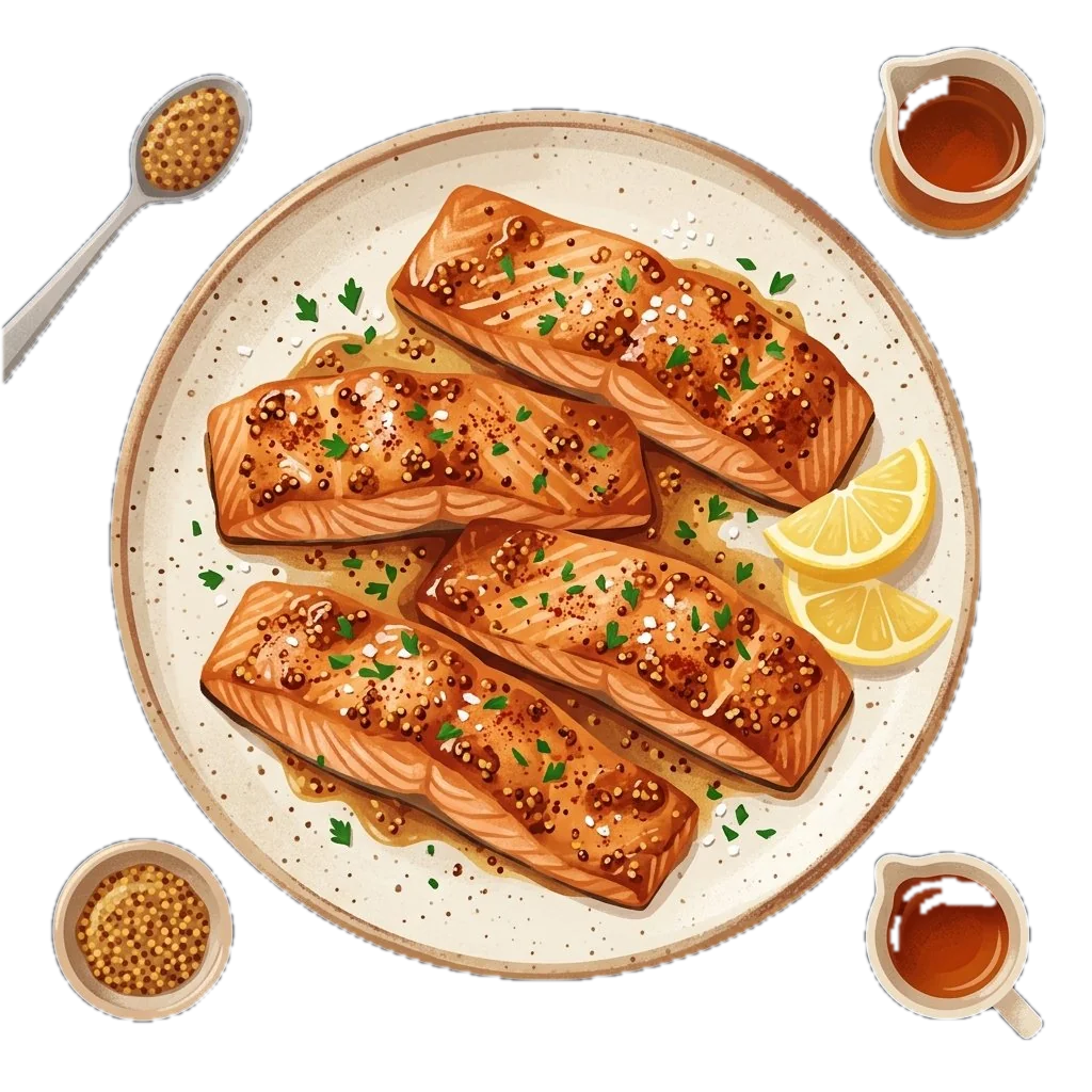 Smoky Mustard-Maple Salmon