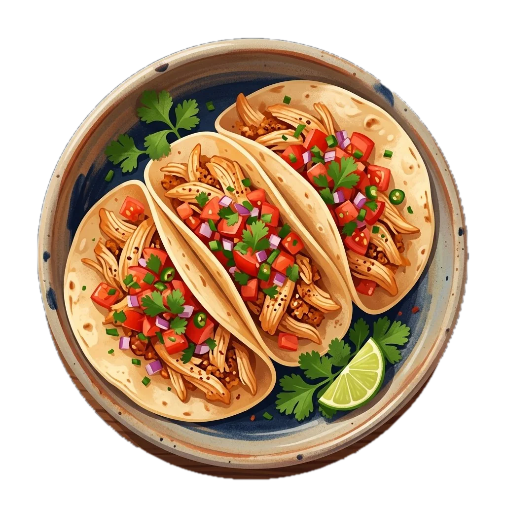 Soft Chicken Tacos with Fresh Salsa