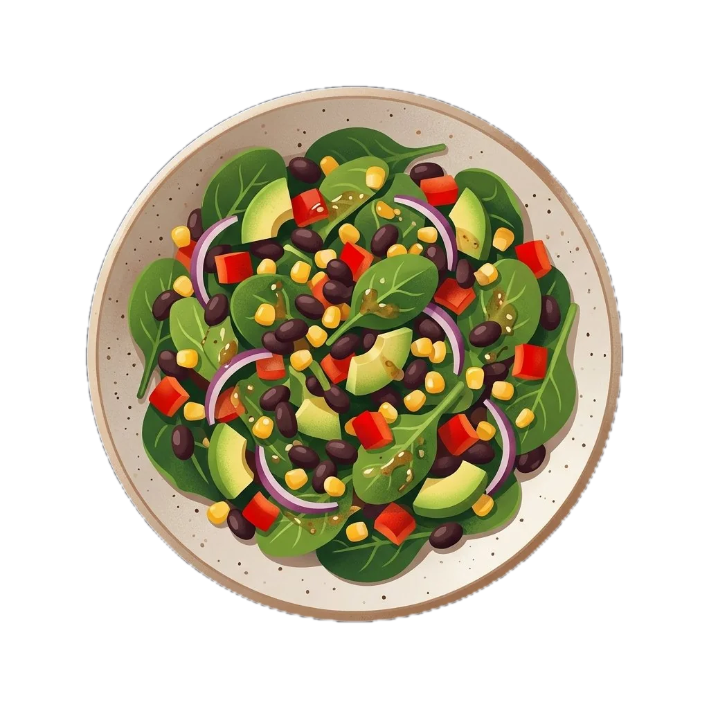 Spinach and Black Bean Salad