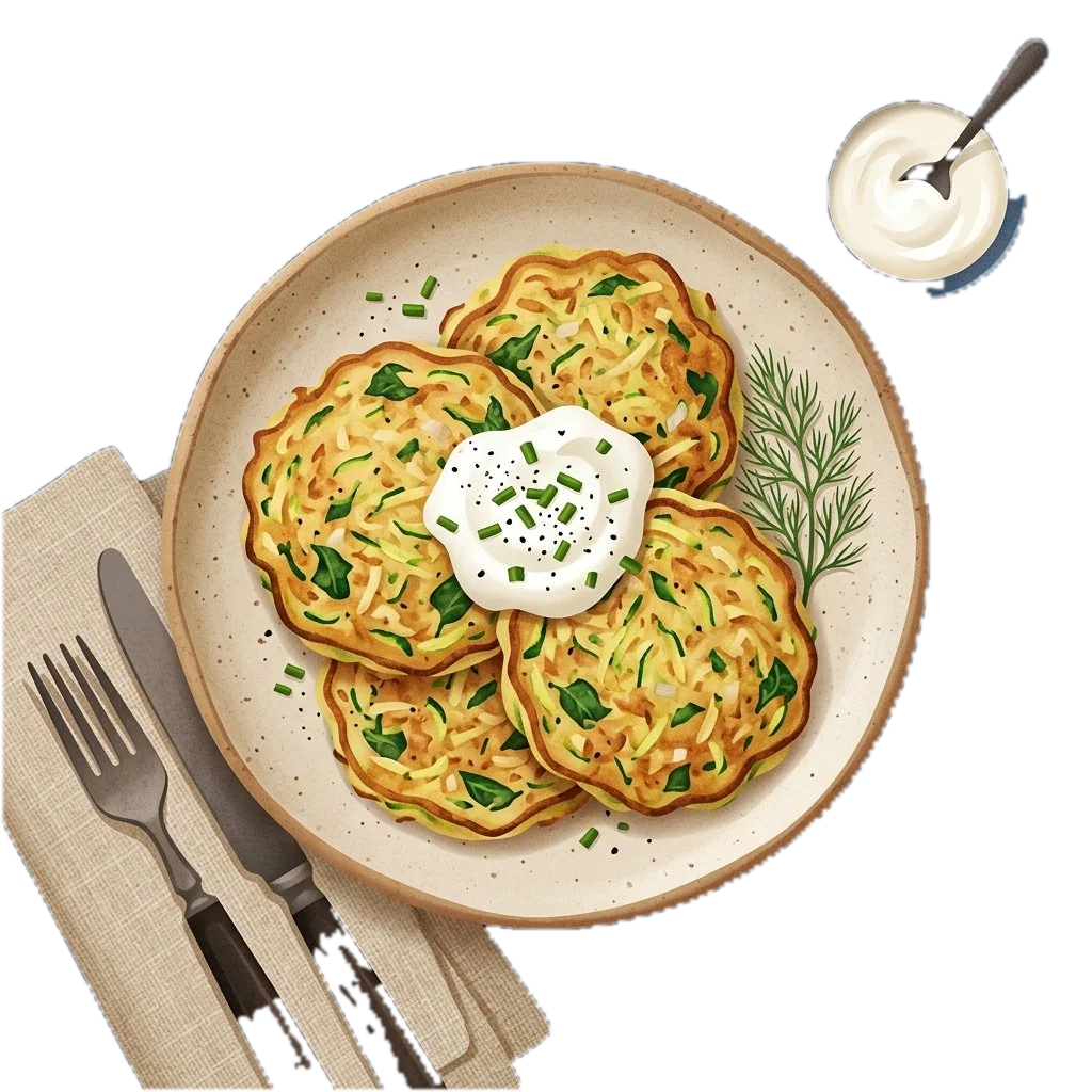 Spinach and Potato Pancakes