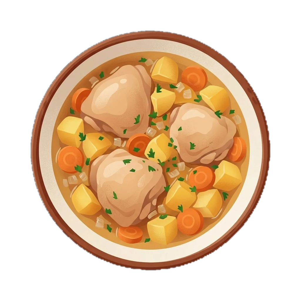 Poached Chicken with Vegetables (Tavuk Haşlama)