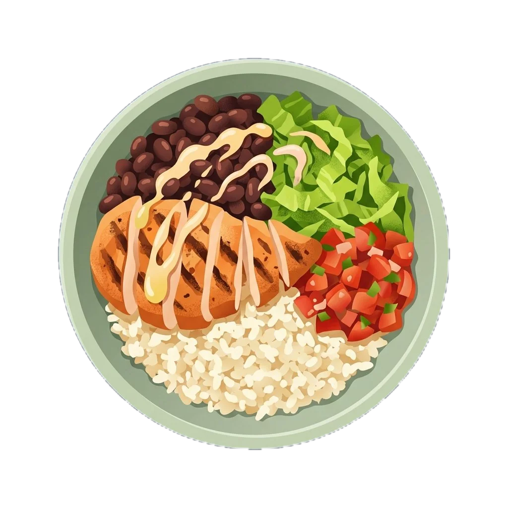 Chicken Cauliflower Rice Burrito Bowl