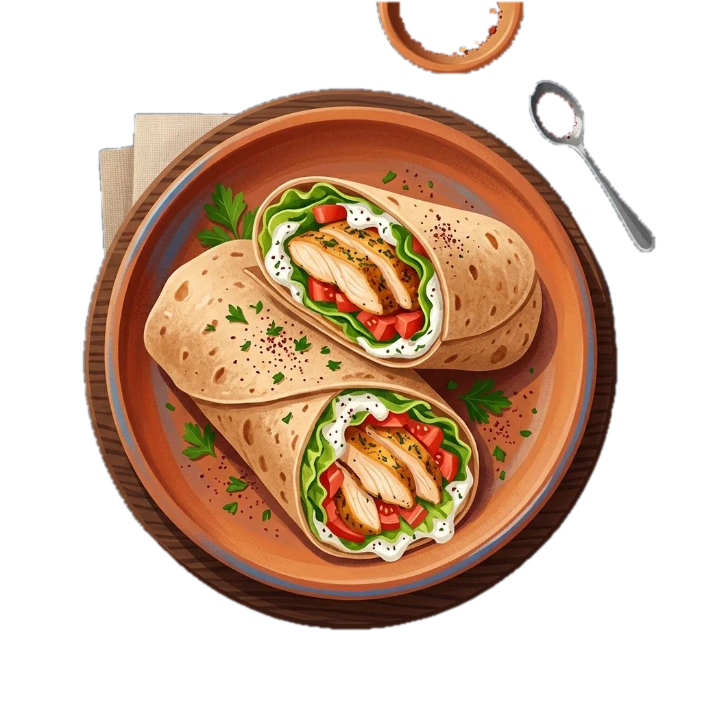Chicken Wrap with Yogurt Sauce