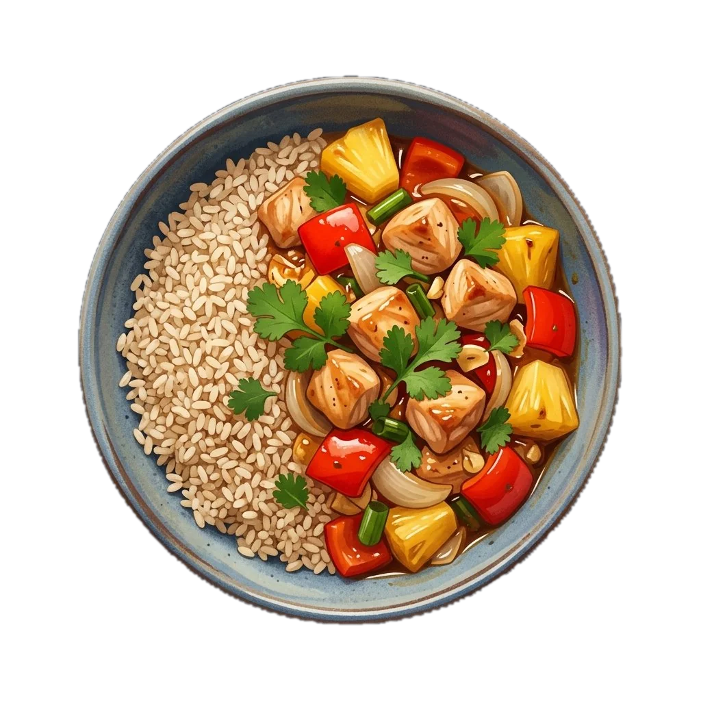 Thai Pineapple Chicken with Brown Rice