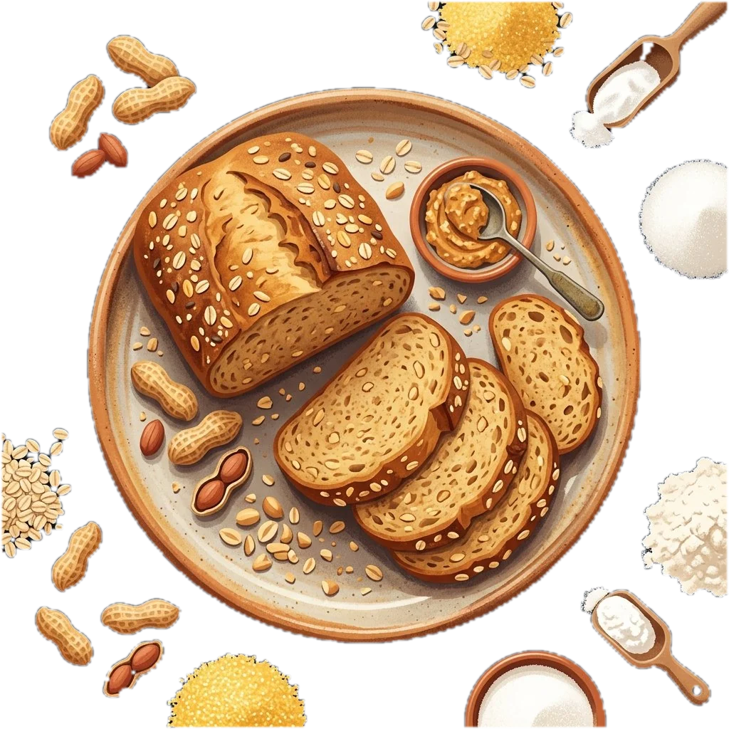 Three-Grain Peanut Bread