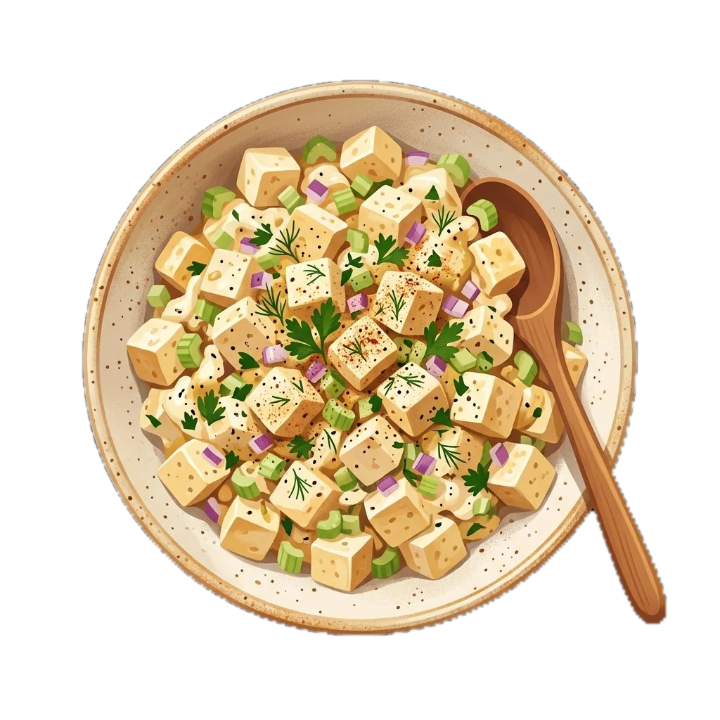 Creamy Tofu and Veggie Salad