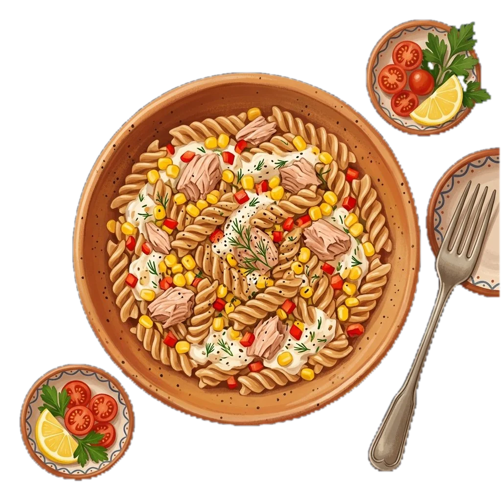 Tuna Whole Wheat Pasta Salad