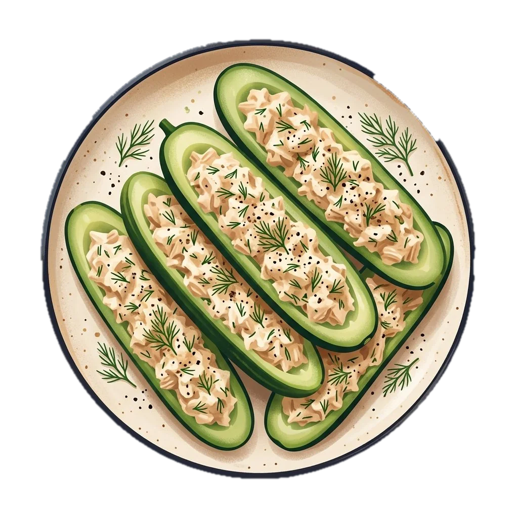 Tuna Cucumber Boats