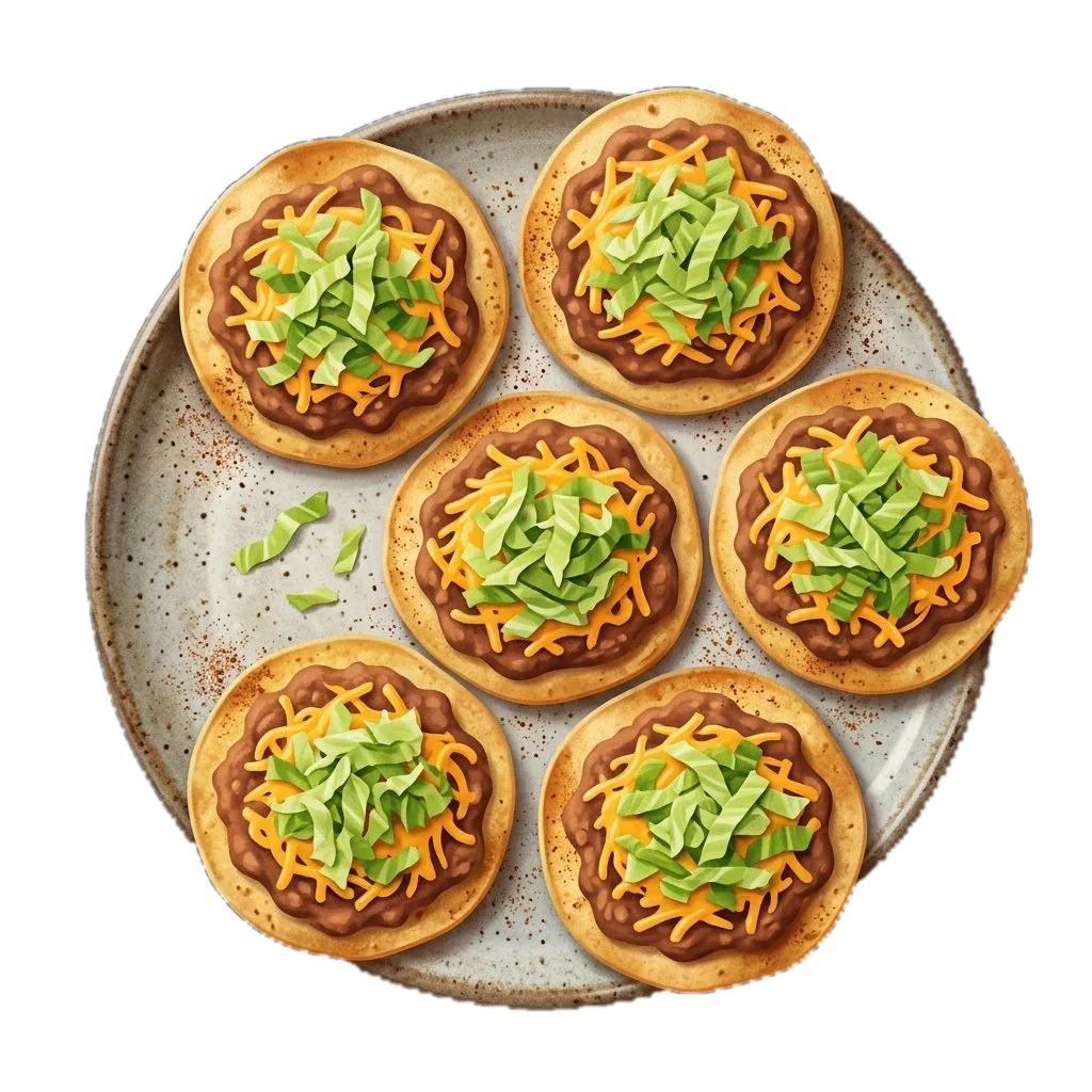 Crispy Baked Bean Tostadas
