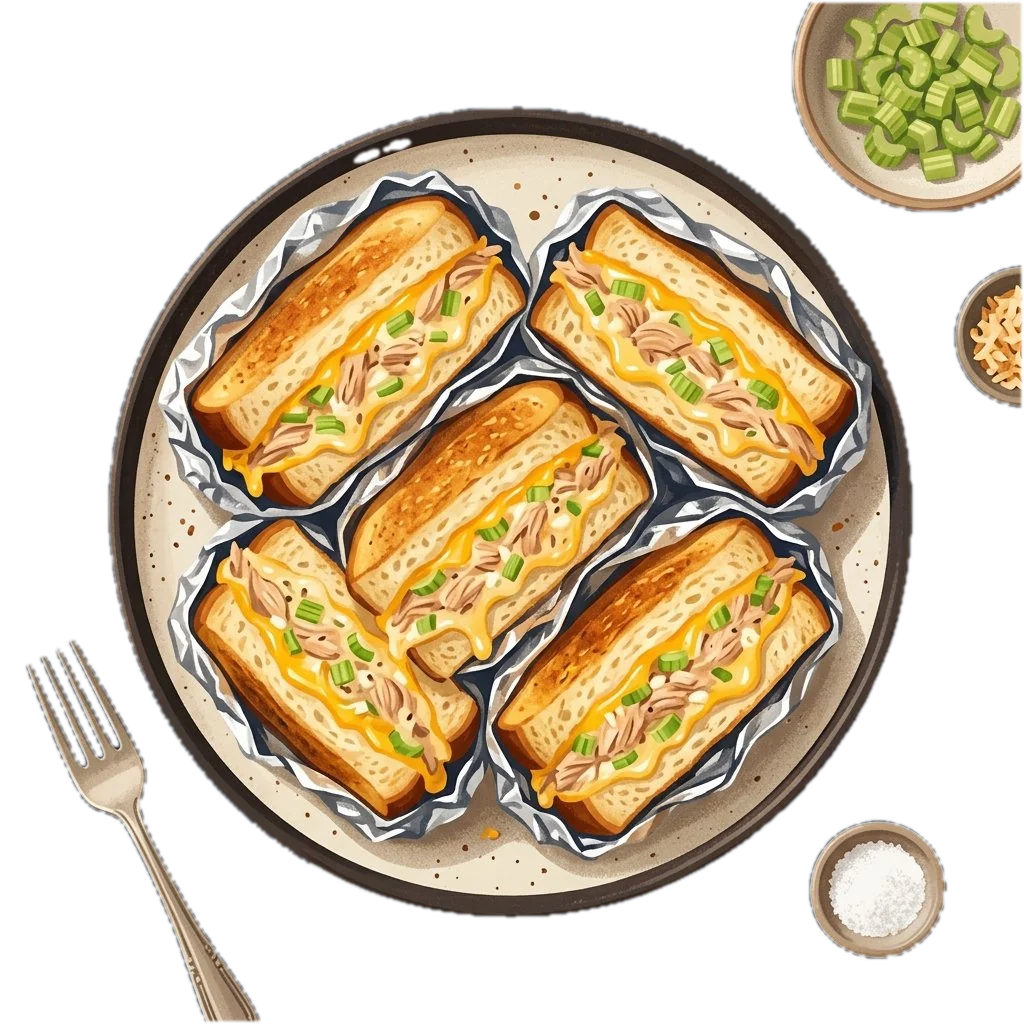 Foil-Baked Tuna Melt Sandwiches