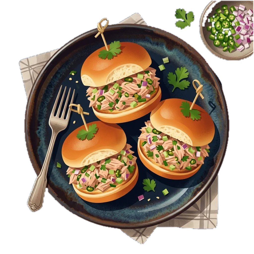Green Chili Tuna Sliders