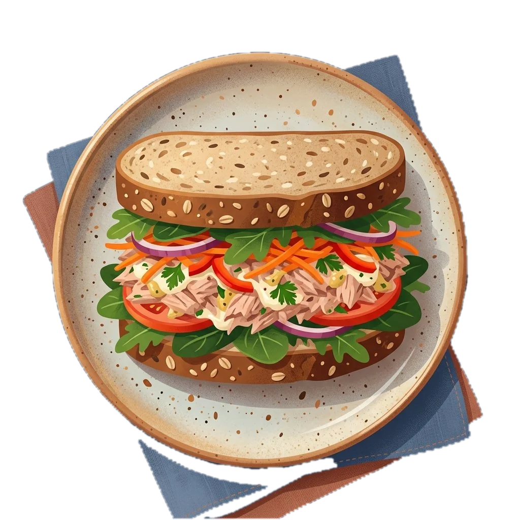 Tuna Veggie Picnic Sandwich